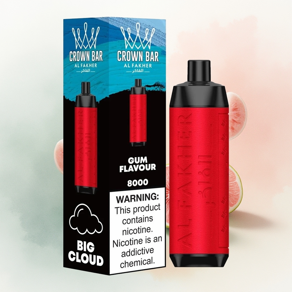 Al Fakher Crown Bar 8000 Crystal Гуамны Амттай 600mah Батерей 0.6 ohm Омот