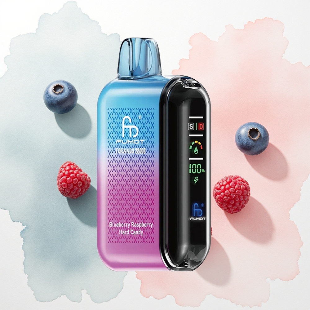 Fumot Tornado 20000 Хөх цэцэг бүйлсэн чихэрлэг Dual Mesh Coil Smart Display