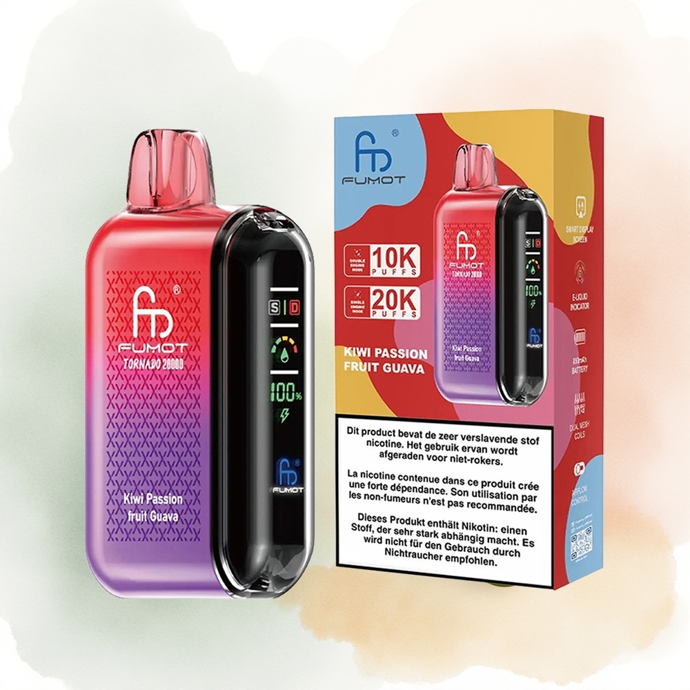 Fumot Tornado 20000 Нарлаг Чихэрлэг Гуава Dual Mesh Coil Smart Display