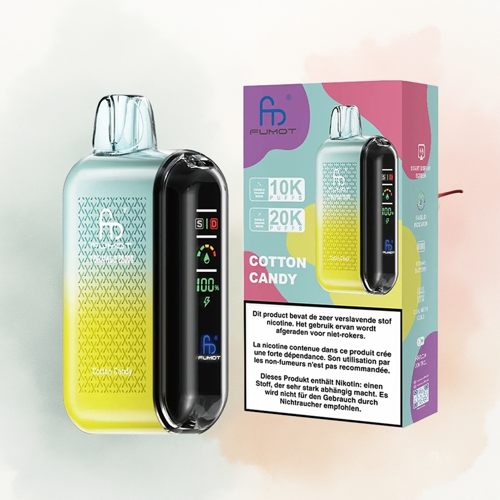 Fumot Tornado 20000 Хөвөн Чихэр Smart Display Dual Mesh
