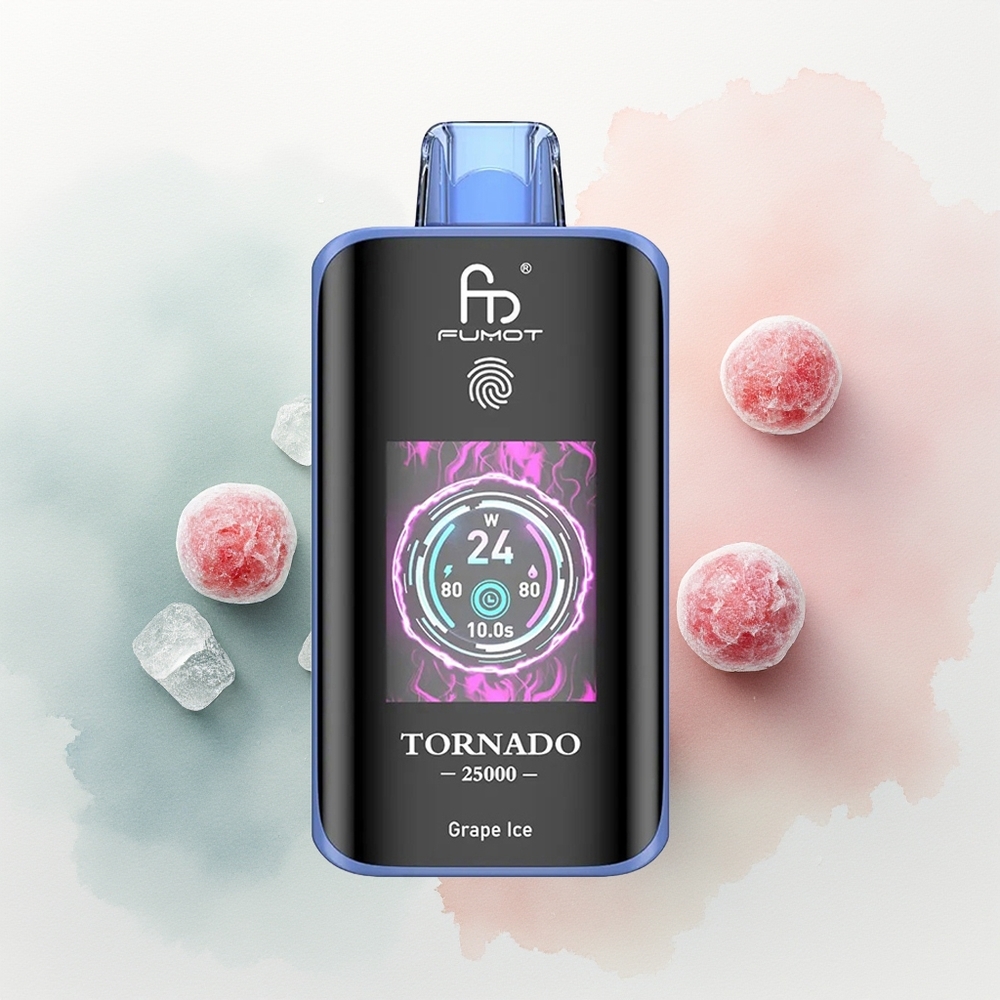 Fumot Tornado 25000 Улаан лоолийн мөс HD Дэлгэц 700mAh Цэнэглэгч