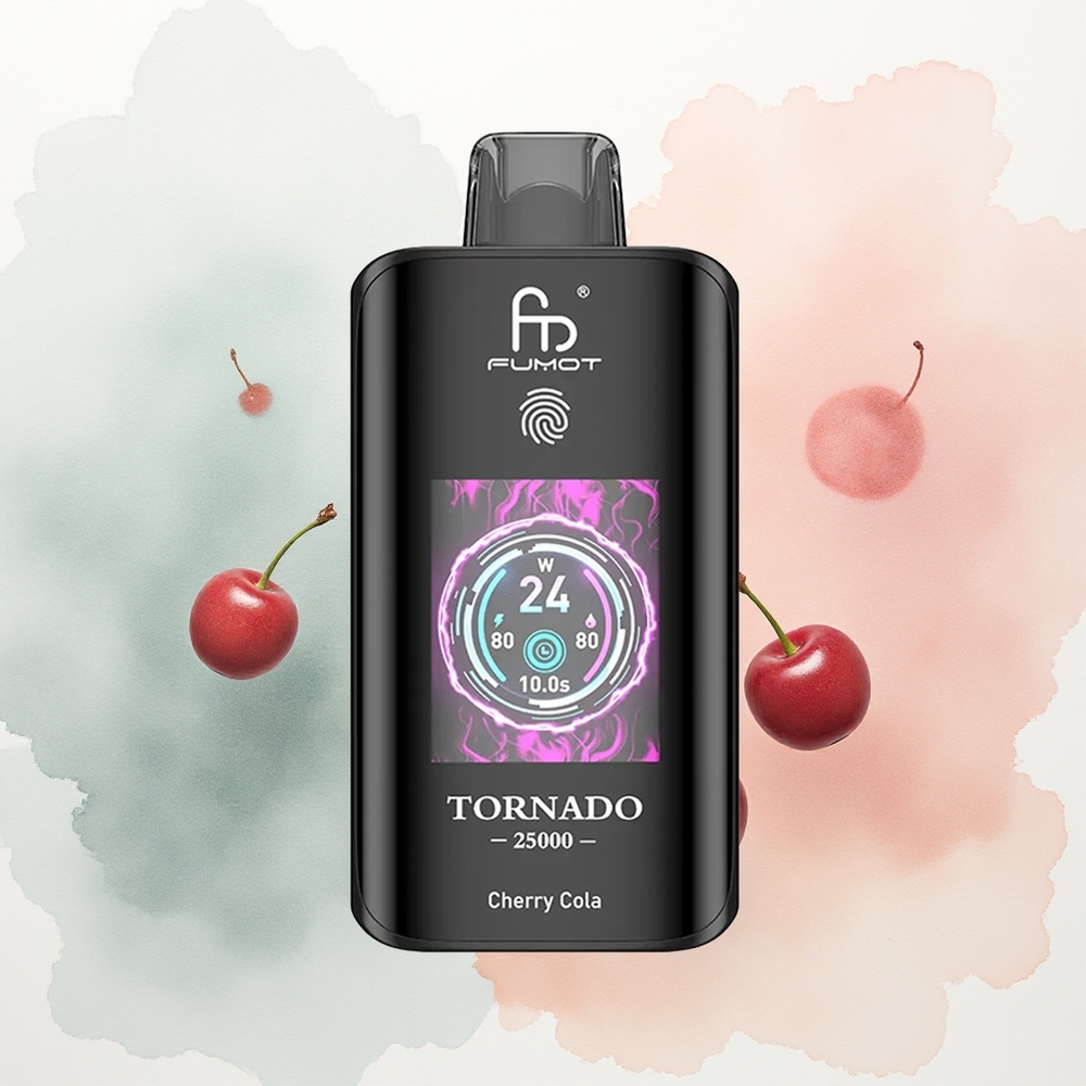 Fumot Tornado 25000 Чери Кола HD Дэлгэц 700mAh Цэнэглэгч