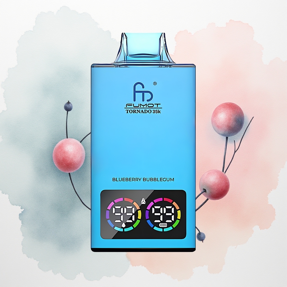 Fumot Tornado 35000 Цэнхэр Жимстэй Бөмбөлөгтэй RGB Гэрэлтэй Шилдэг Шилэн